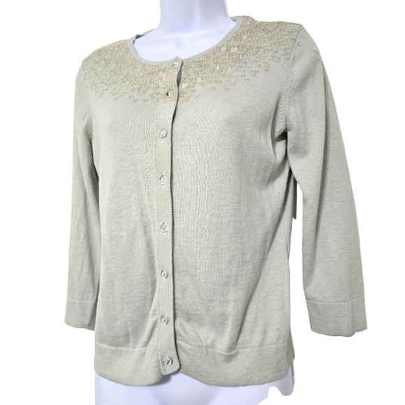 august silk Sweaters - August Silk Sequined Cardigan